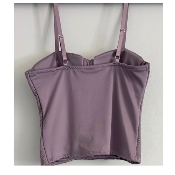 No Boundaries Lace Corset Top in War Plum Sz XXS NWT - Picture 5 of 10